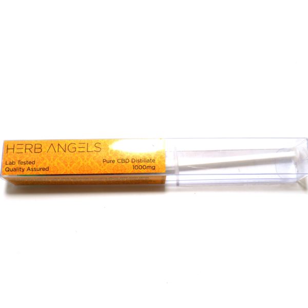 Herb Angels THC and CBD Distillates displayed in front of a white background