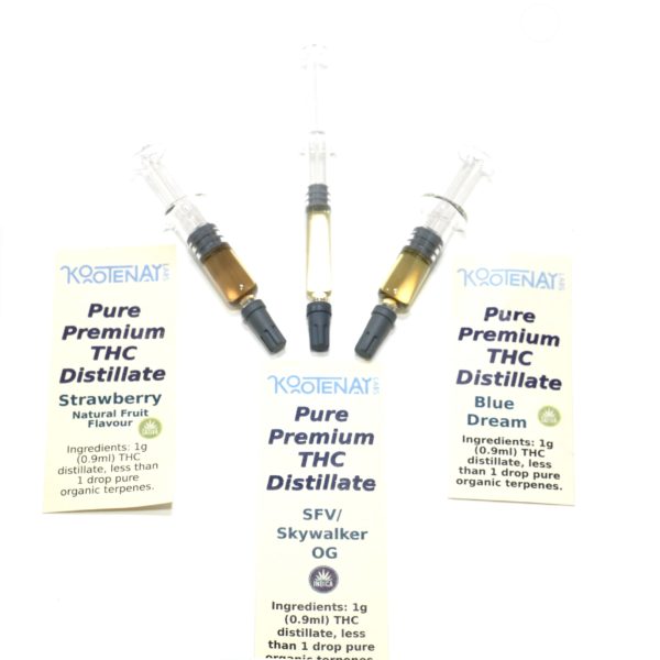 Premium Pure THC Distillates - Concentrates - displayed in front of a white background