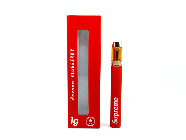 Supreme THC Vapes - Blueberry displayed in front of a white background