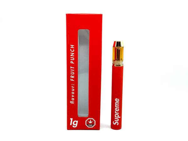 Supreme THC Vapes - Fruit Punch displayed in front of a white background