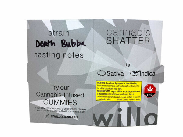 Willo Cannabis Shatter - Death Bubba - Concentrates - 1g